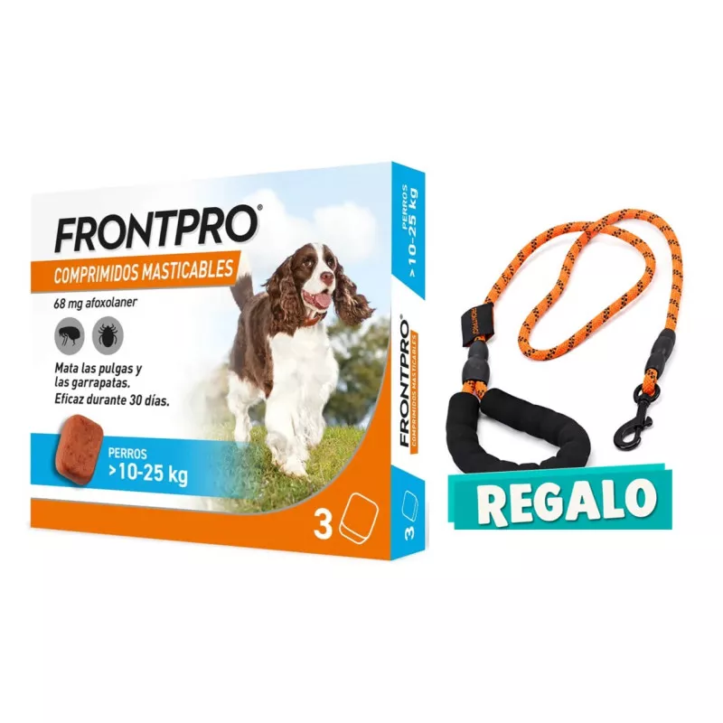 FRONTPRO PERRO COMPRIMIDOS MASTICABLES + CORREA REGALO - Imagen 2